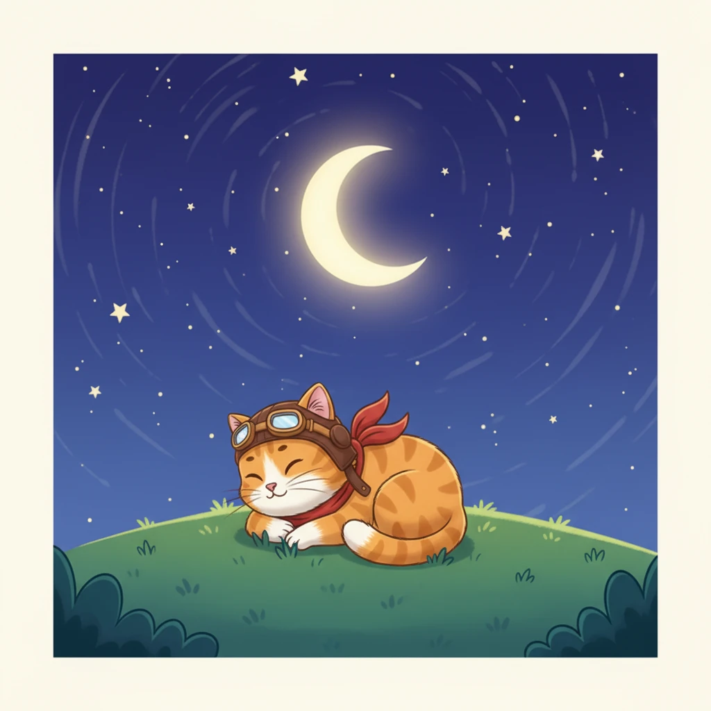 Milo curled up, purring contentedly, his heart overflowing with the day's incredible adventure. He knew his wonderful secret, and the vast, beautiful sky would forever beckon him to explore its endless wonders.