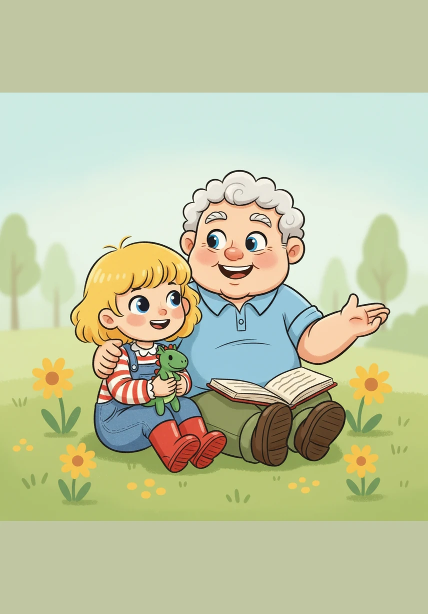 El tío Felipe es el mejor amigo de Emilia y siempre está listo para la diversión en el suelo. Juntos pasan la tarde construyendo bloques de plastilina y compartiendo risas, demostrando que el amor de un tío es un tesoro especial.