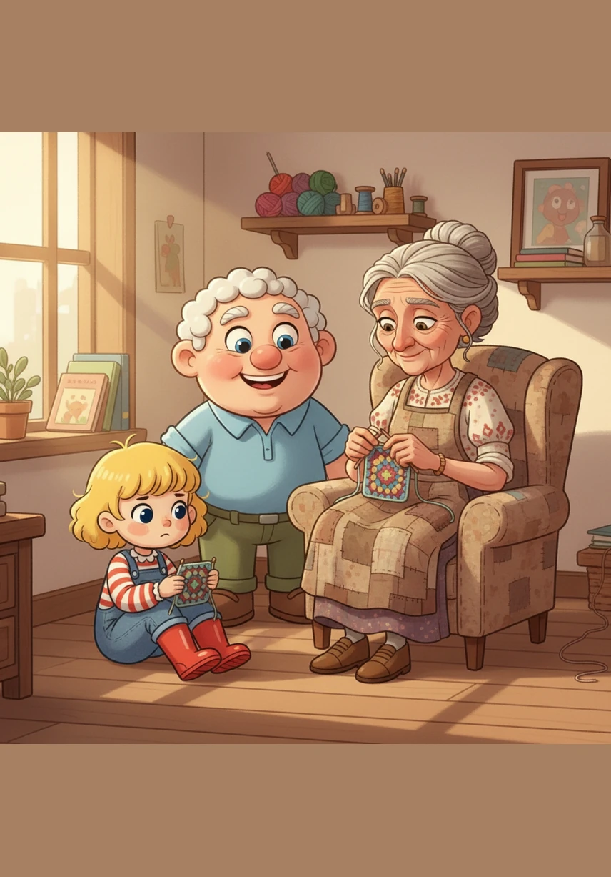 Aunque Emilia tiene muchos juguetes, su actividad favorita es simplemente estar al lado de su bisabuela Ruthy. Se sientan juntas en un sofá de arcilla, compartiendo una conexión silenciosa y profunda que solo el amor verdadero puede crear.