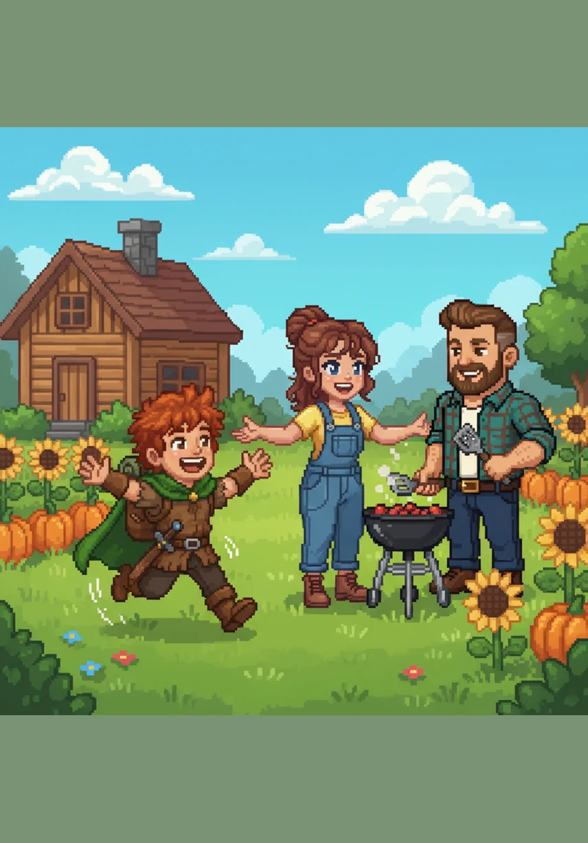 As the weeks pass, the air turns warmer and the rain falls more often, turning the yard into a sea of emerald green. Brady notices the blades of grass are finally reaching up toward his ankles, tickling his toes as he runs.