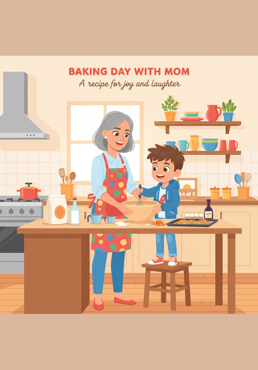 تُحَضِّرُ الأُمُّ طَعَامًا لَذِيذًا بِكُلِّ حُبٍّ، وَيُسَاعِدُهَا سَامِي بِتَرْتِيبِ بَعْضِ الأَشْيَاءِ البَسِيطَةِ. سَامِي يَعْشَقُ الطَّعَامَ الَّذِي تَصْنَعُهُ أُمُّهُ وَيَرَاهُ الأَفْضَلَ فِي العَالَمِ.