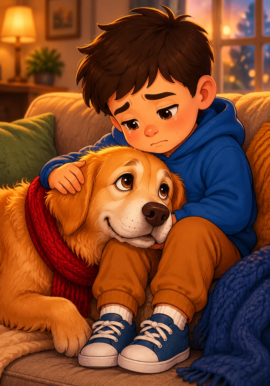 When the world felt heavy and tears fell after a long day, Barnaby was always the first to notice, resting his heavy head on a quiet lap. He didn't need words to offer comfort; his steady breathing and warm presence were enough to heal any heartache.