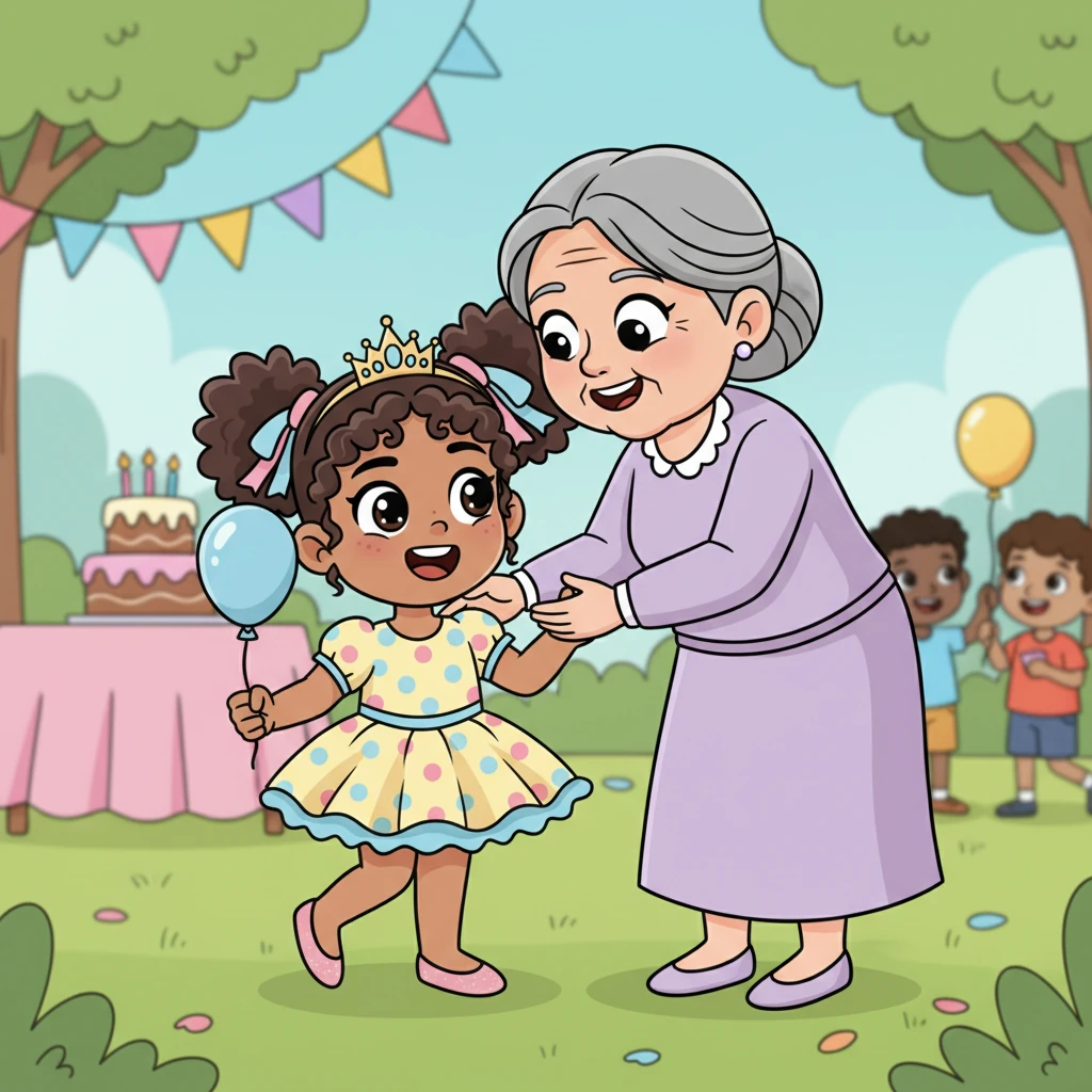 Riya’s loving grandmother smiled warmly, her eyes twinkling. “Riya, this beautiful party is all thanks to Mumma’s hard work,” she said softly. “You should remember to say a big thank you for everything she’s done.”
