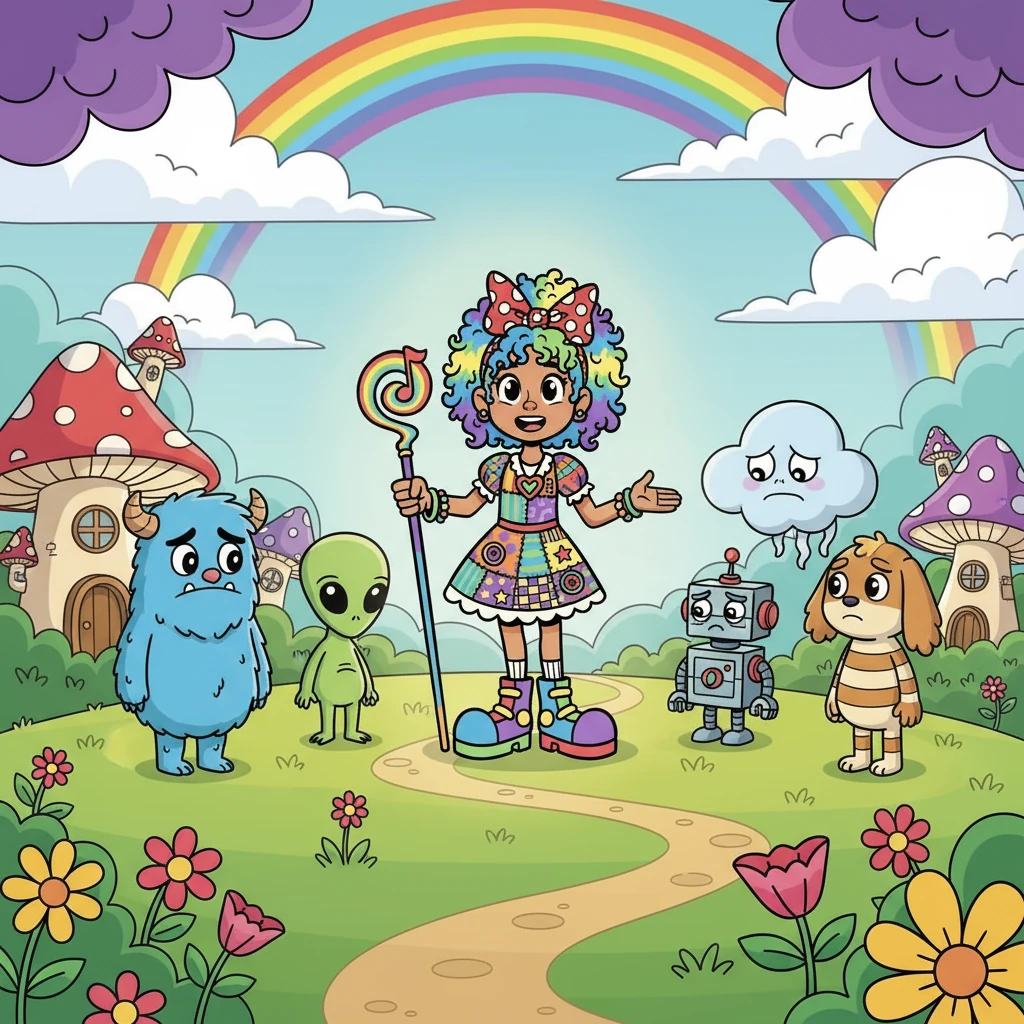 Harmony, listening to their woes, realized that everyone felt different and unsure. She gently suggested they talk about their feelings, hoping to find common ground. They all agreed.