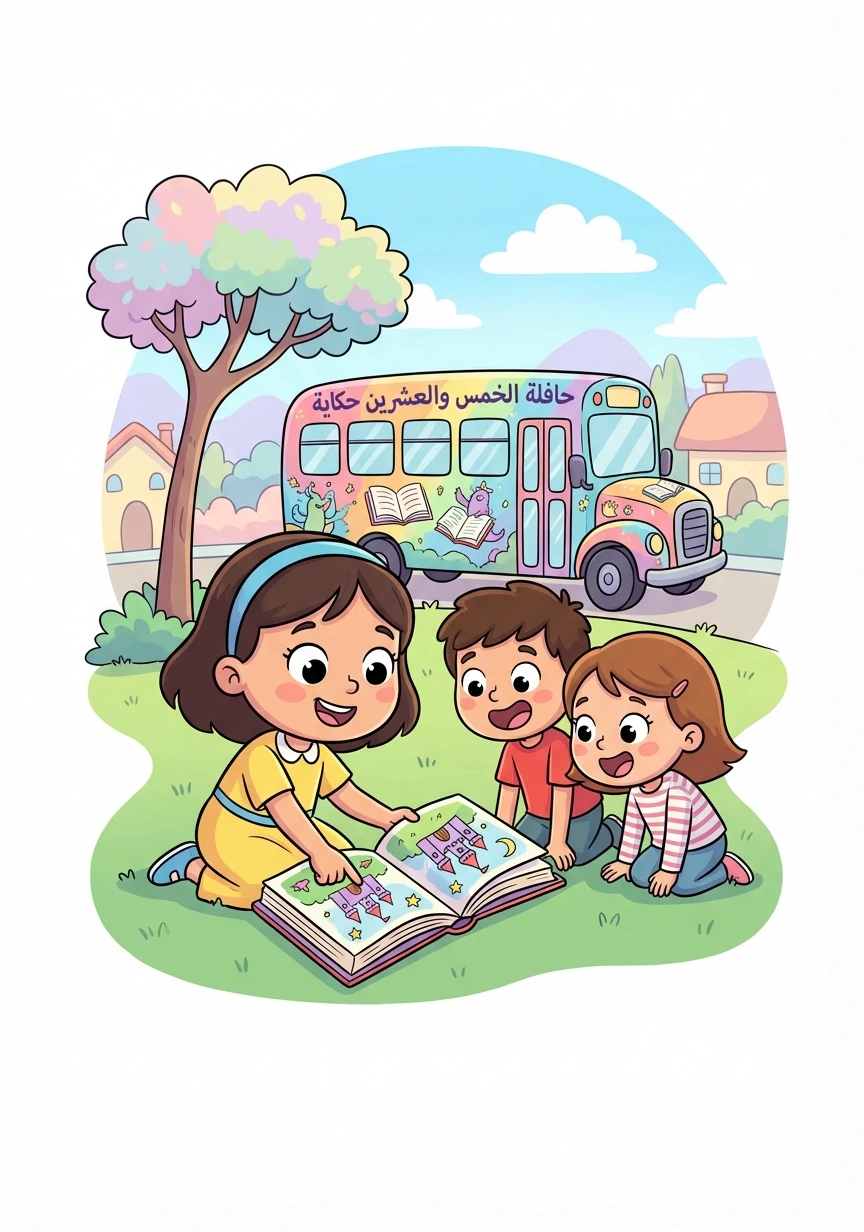 أدركت سلمى وأصدقاؤها أنهم لا يحتاجون إلى السفر الحقيقي لاكتشاف عوالم جديدة. يمكنهم السفر بخيالهم من خلال قراءة القصص ومشاهدة الصور. وهكذا، استمرت حافلة الخمس والعشرين حكاية في نشر الفرح والمعرفة في الحي.