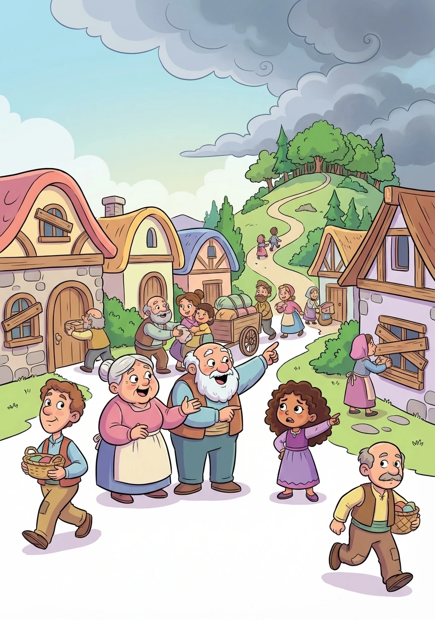 The village elders, remembering Fatima's past premonitions, quickly organized the community to secure their homes and move to higher ground.