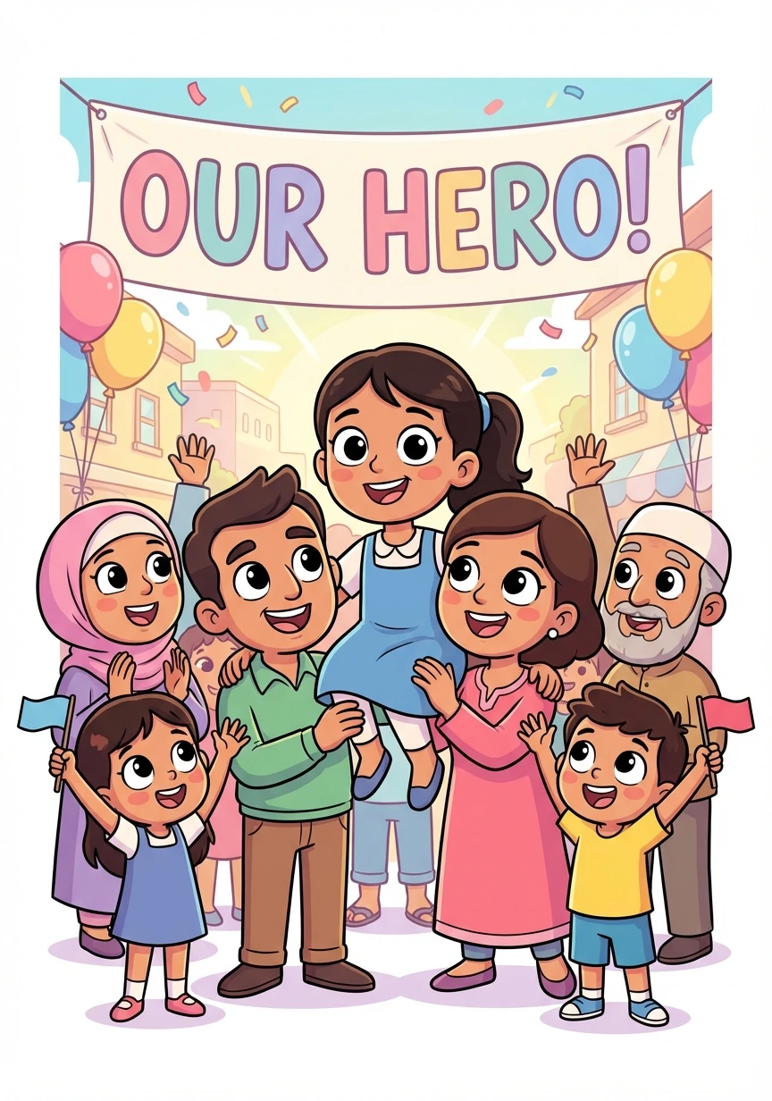 In the aftermath, Fatima, no longer the silent girl, was celebrated as a hero. She learned that her voice, though quiet, had the power to protect her community, and her friends and family were there to support her.