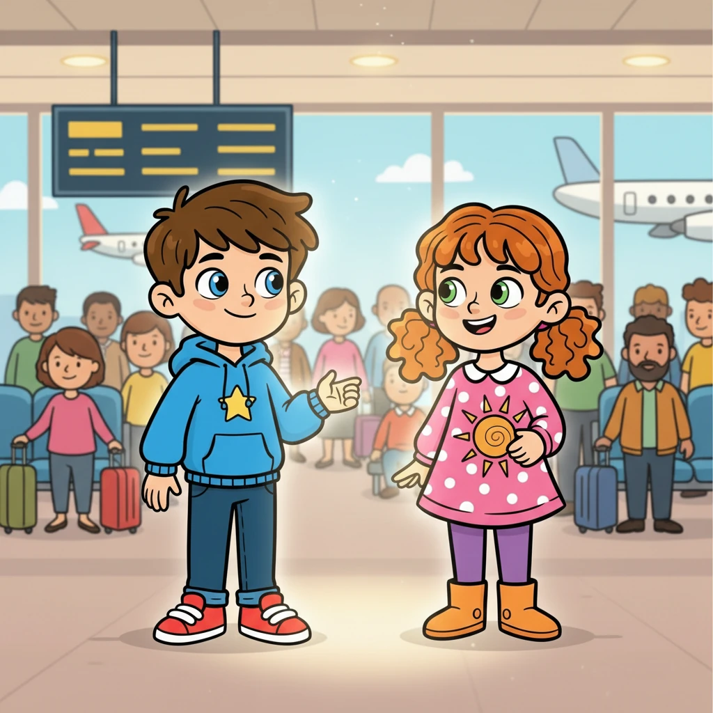 Finally, in a crowded airport, their eyes met. The world seemed to fade as they recognized each other. The journey was over, and their story was just beginning. They had finally met.