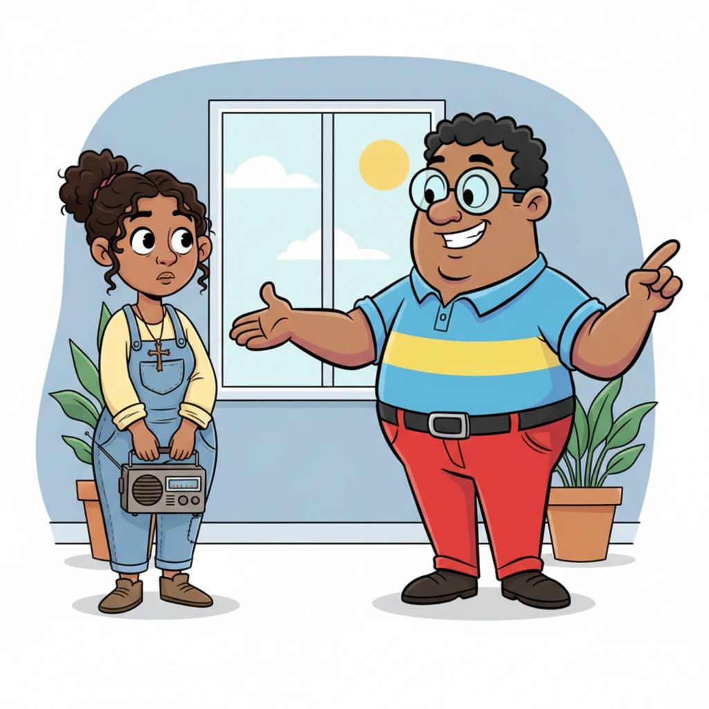 With an exaggerated, almost theatrical smirk, Mr. Grumble gestured grandly to his secretary, Ms. Periwinkle. He issued his peculiar instruction, emphasizing with a pointed finger, "When she asks who sent the food, tell her it's from the devil!" Ms. Periwinkle listened, a flicker of surprise on her usually composed face.