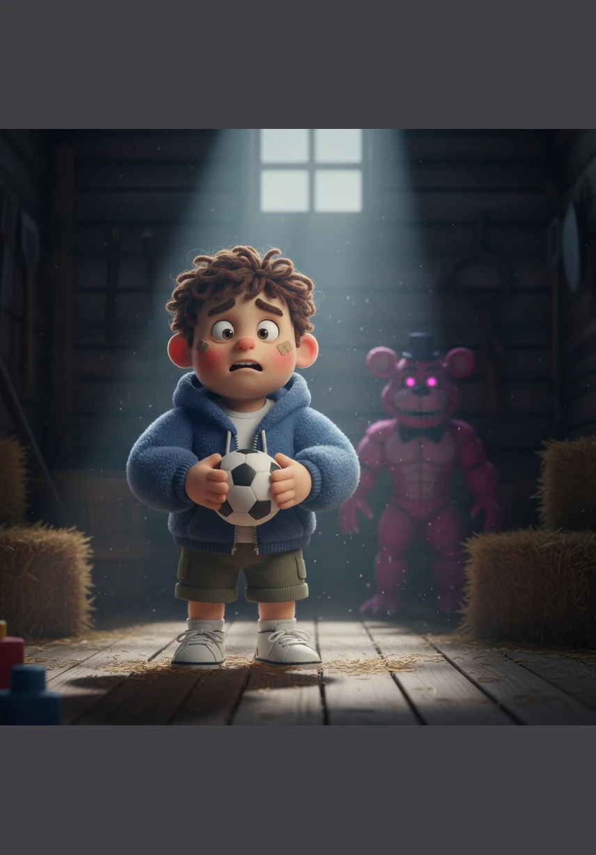 Suddenly, a strange, low rumbling sound drifted from the shadows of the dark barn. Tom and Bob froze in place, then slowly walked toward the large doors, unsure of what they would find as Tom nervously called out to see who was there.