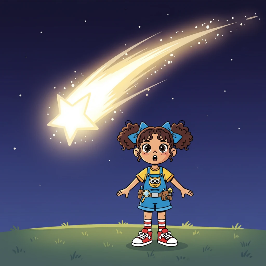 A voz a chamou novamente, e Laís percebeu que vinha de uma estrela cadente que brilhava intensamente no céu.