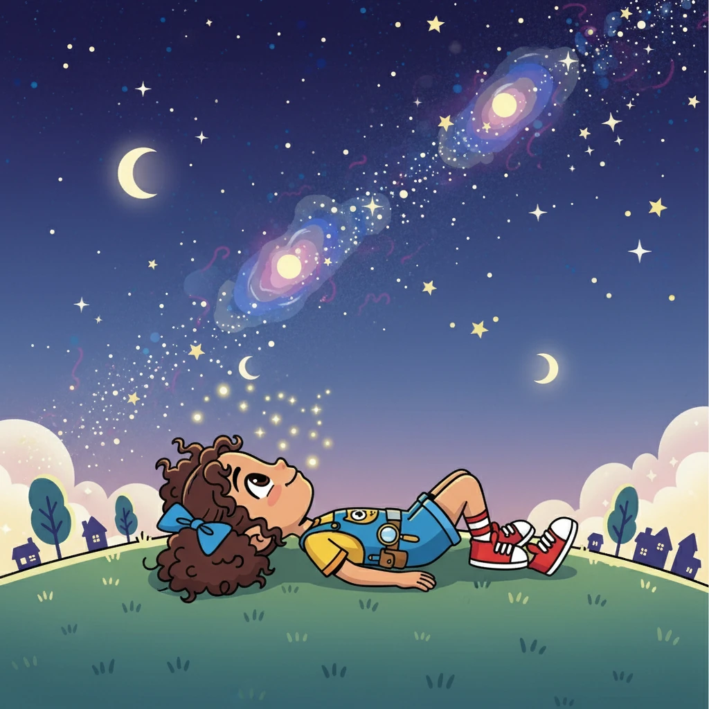 E assim, Laís continuou a admirar as estrelas, sabendo que a magia e a aventura sempre estão presentes, esperando para serem descobertas.