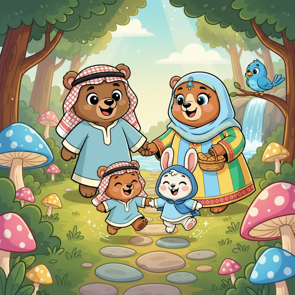 انضم إلى دبدوب الصغير وعائلته المحبوبة في رحلة ساحرة عبر الغابة، حيث يكتشفون متعة الصداقة وقيمة الأمان. قصة دافئة ومبهجة مليئة بالمغامرات اليومية والدروس المهمة حول العائلة والنمو، مثالية لأوقات ما قبل النوم.