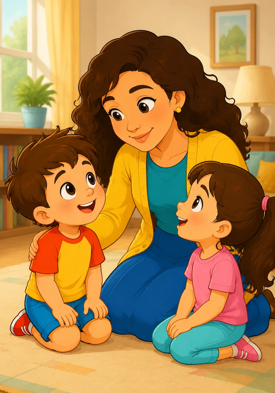 With a softened heart, she kneels down to her children’s level, looking into their bright eyes instead of at the mess on the floor. The tension in the room melts away as she chooses a gentle whisper over a tired shout, turning a moment of friction into one of connection.