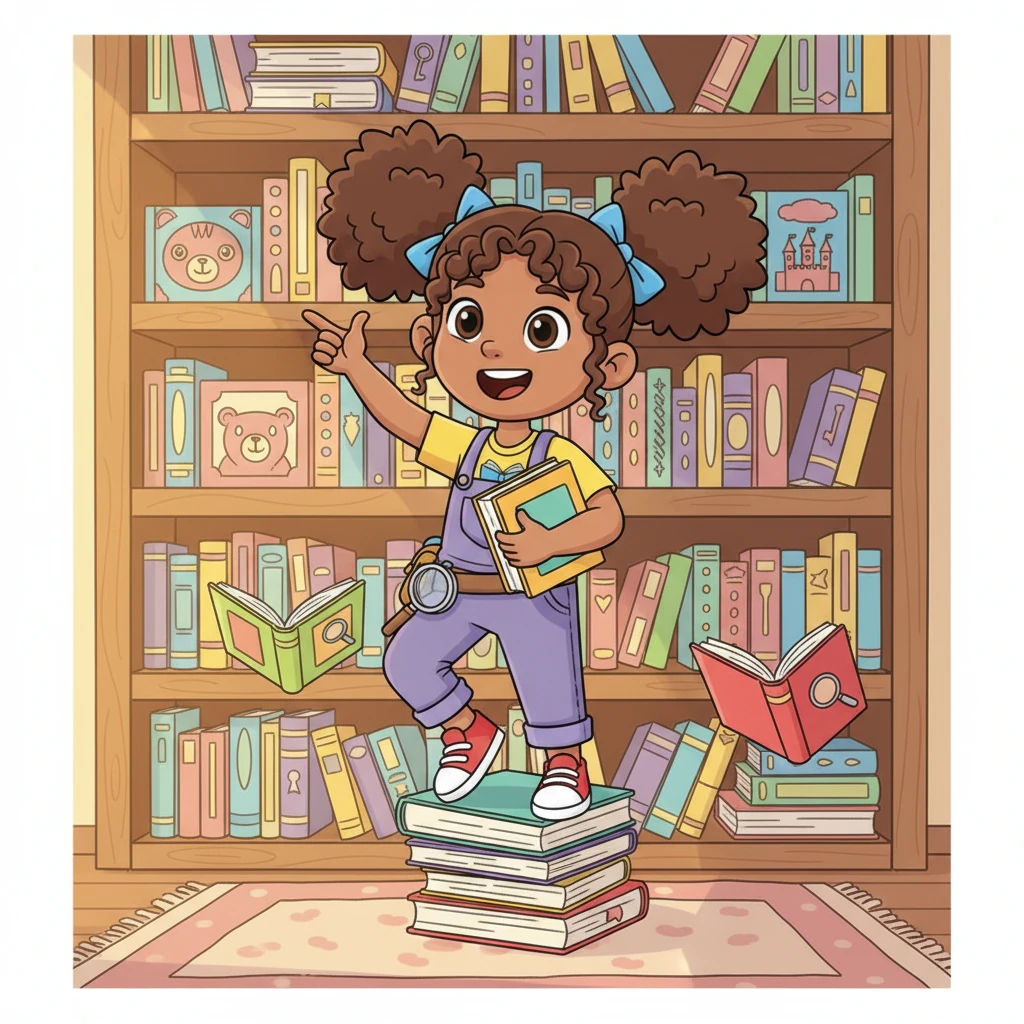Soon, Lily explored beyond comics, discovering picture books filled with talking animals and chapter books brimming with mysteries. Her bookshelf began to grow, a colorful collection of portals to new worlds. Each new book was a cherished friend.
