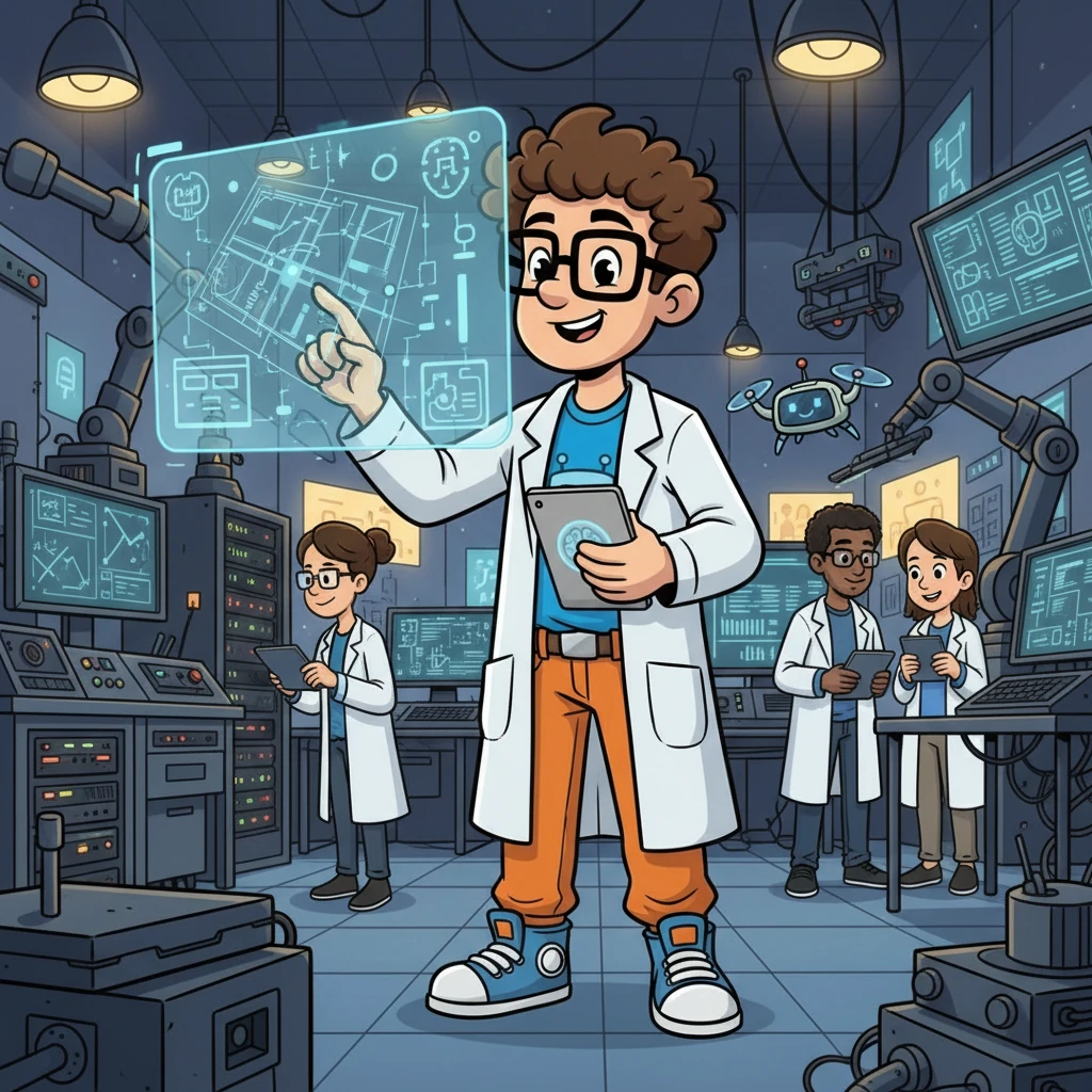 Years later, Vasco stood in a bustling robotics lab at Eindhoven University. Surrounded by complex machinery and glowing screens, he worked tirelessly on visual SLAM, mapping and understanding the world through the eyes of robots. The air buzzed with the energy of creation, a symphony of code and innovation.