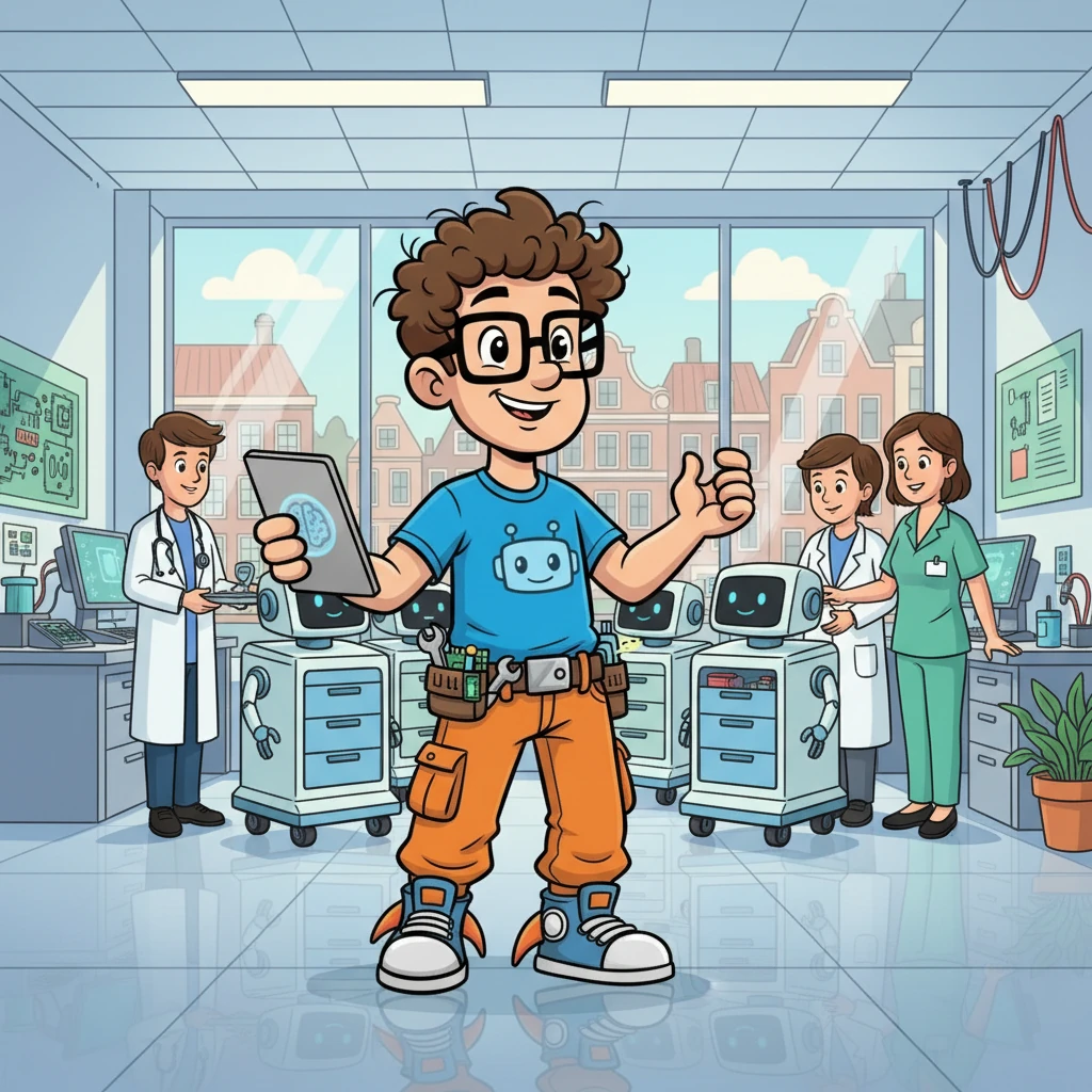 Vasco's journey took him to a Dutch robotics start-up, where he built computer vision systems for hospital robots. He helped them navigate dynamic indoor environments, assisting doctors and nurses, and making their work easier and more efficient. He found joy in helping others.