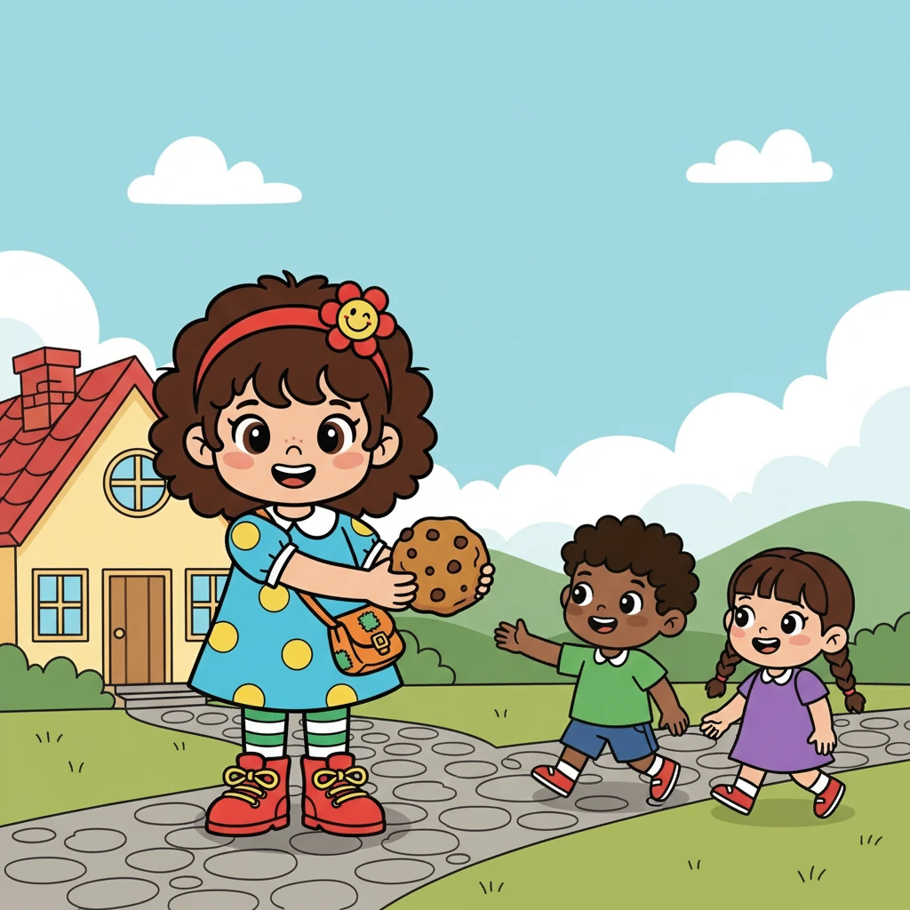 Tata tidak hanya berbagi kepada teman dan tetangganya, tetapi juga kepada anak-anak yang lewat di depan rumahnya.