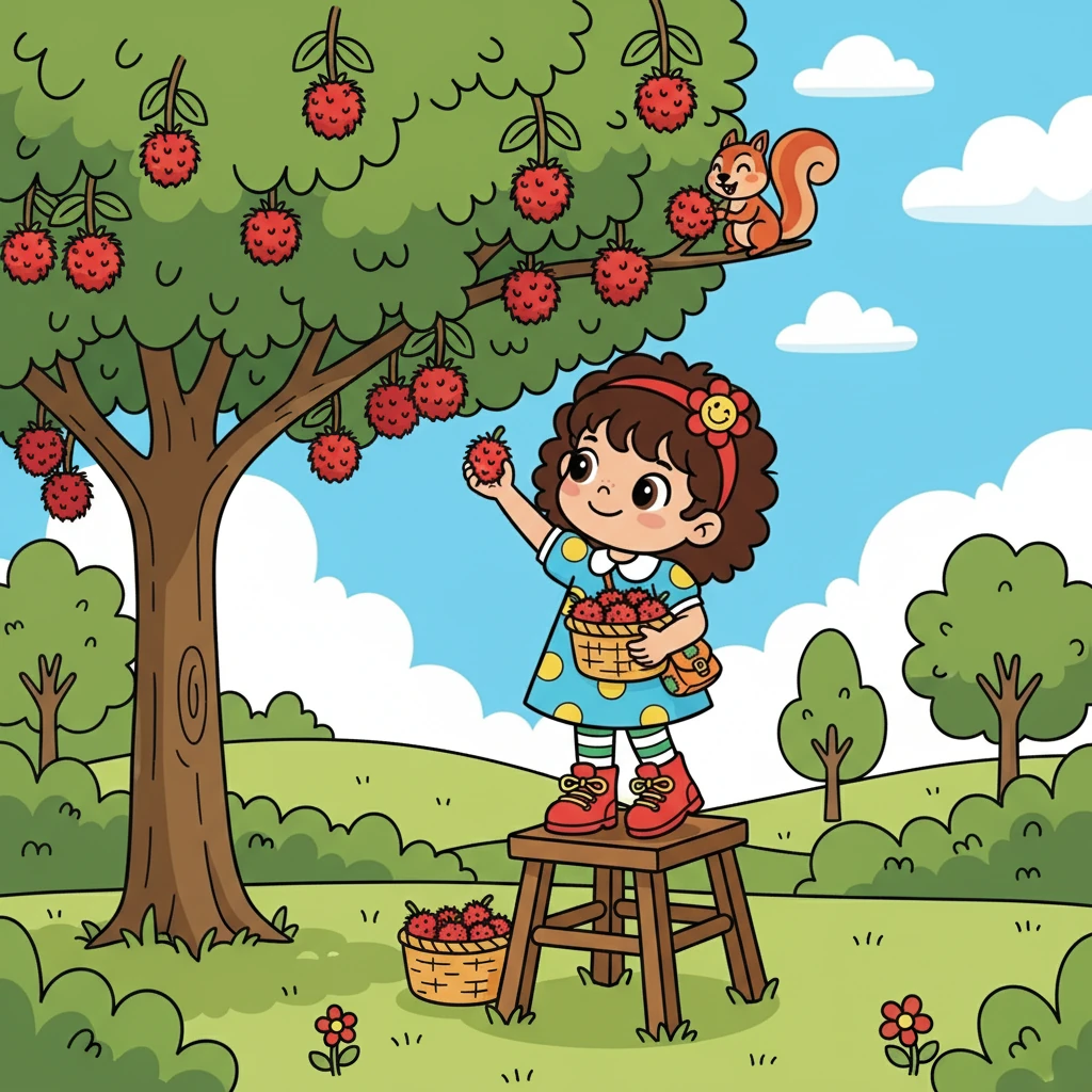 Tata terus berbagi buah rambutan setiap kali panen tiba. Ia selalu mengingat bahwa kebaikan akan selalu kembali kepadanya.