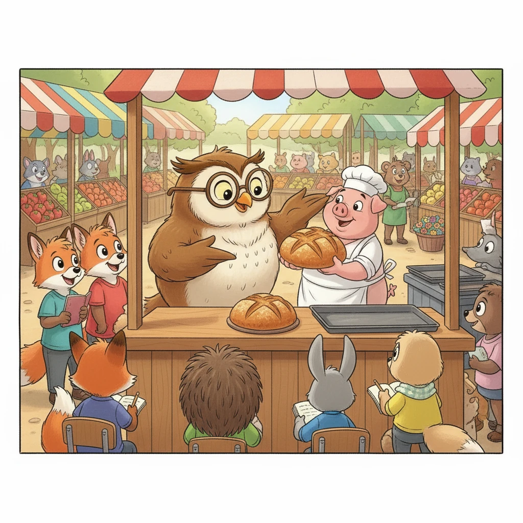 In the marketplace, they saw a baker who *had baked* a delicious loaf of bread. Professor Grammar explained how the baker's action, completed in the past, resulted in the present availability of the bread. The students understood perfectly!