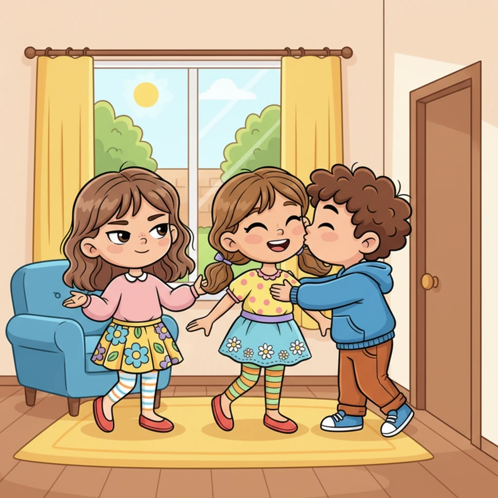 One day, a rare opportunity arose for Leo and Sita to meet at their house, with Gita surprisingly acting as their clever accomplice. As Leo shared a sweet, quick kiss with Sita, a tiny spark of jealousy ignited in Gita’s heart, though she tried to hide it with a casual shrug. She quickly ushered Leo out, trying to regain control of the situation.