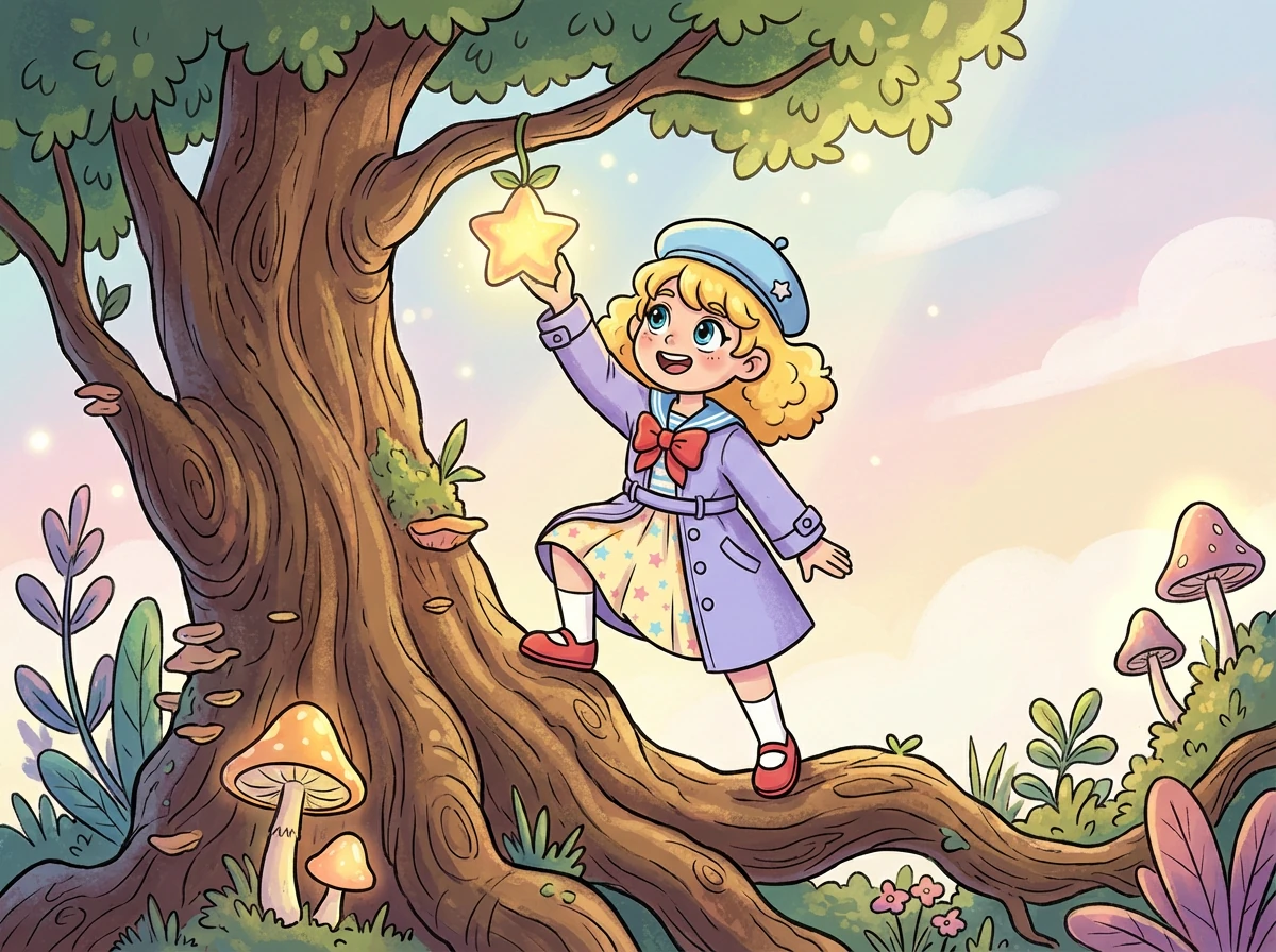 Les enfants, excités, suivirent la carte à travers les champs et les forêts, guidés par les étoiles parlantes. Ils rencontrèrent un hibou sage qui leur donna un indice : « Là où la musique des étoiles résonne, le trésor se trouve. »