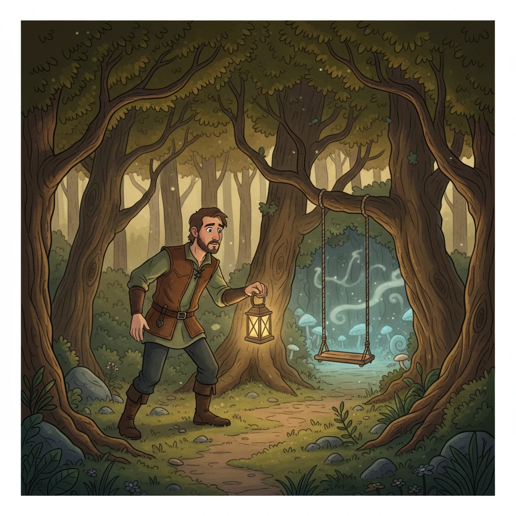 Elara's parents were frantic when they realized she was gone. While the search party was organizing, her brave father decided to venture into the Whispering Woods alone. He remembered Elara's favorite hiding spot, hoping she would be there.