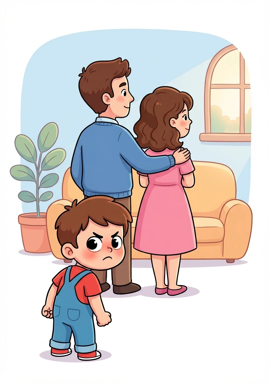 Ethan watches Victor, his mom's new partner, put his arm around her. A wave of anger washes over him as he clenches his fists.