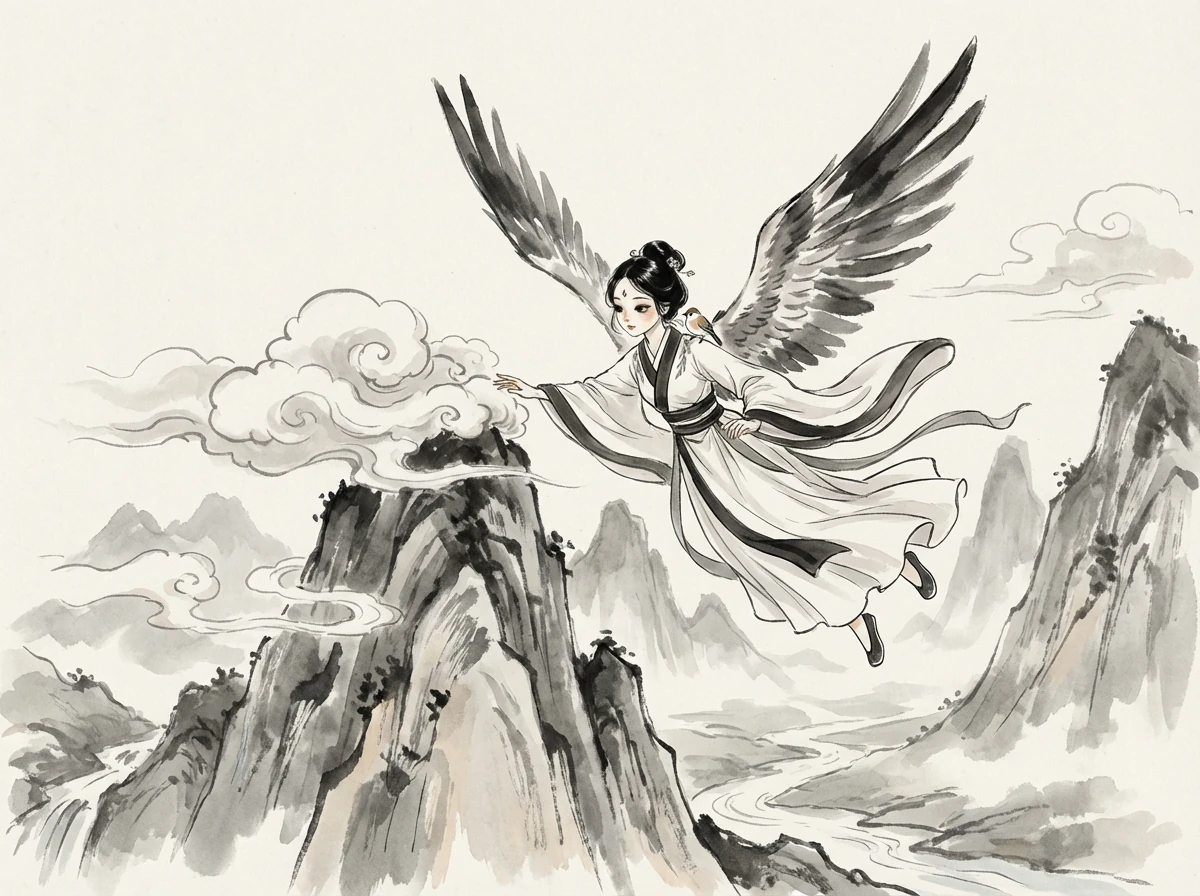 日复一日，年复一年，小精卫从未放弃。尽管她的努力看起来微不足道，但她的行为感动了其他的鸟儿和动物。它们纷纷加入小精卫的队伍，一起衔石填海，共同对抗大海的肆虐。