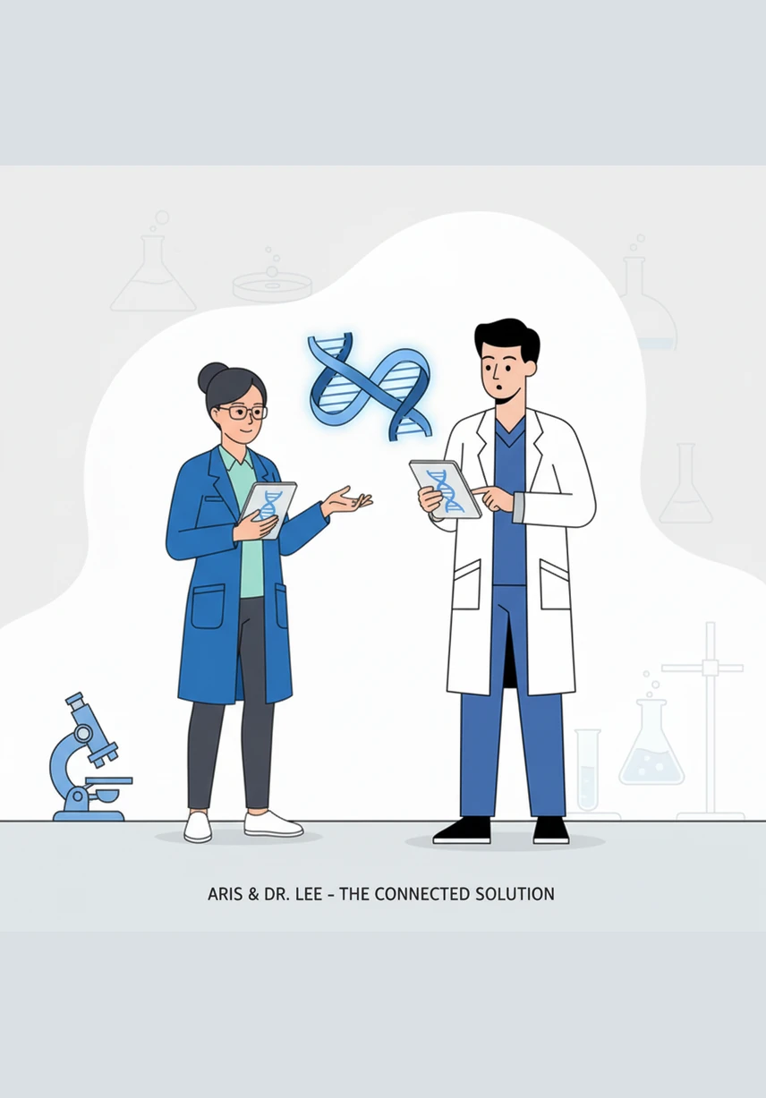 Aris uses these triplets to weave a massive, glowing web that connects thousands of floating data points together. The digital forest transforms from a chaotic mess into a structured, luminous network of knowledge that represents the power of a Knowledge Graph.