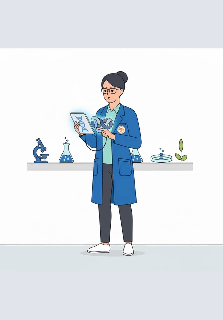 Scientists from different fields gather at the edges of the graph, finally able to understand and interpret the integrated data before them. Aris guides them through the shimmering pathways, showing how the knowledge graph serves as a universal map for biomedical professionals.