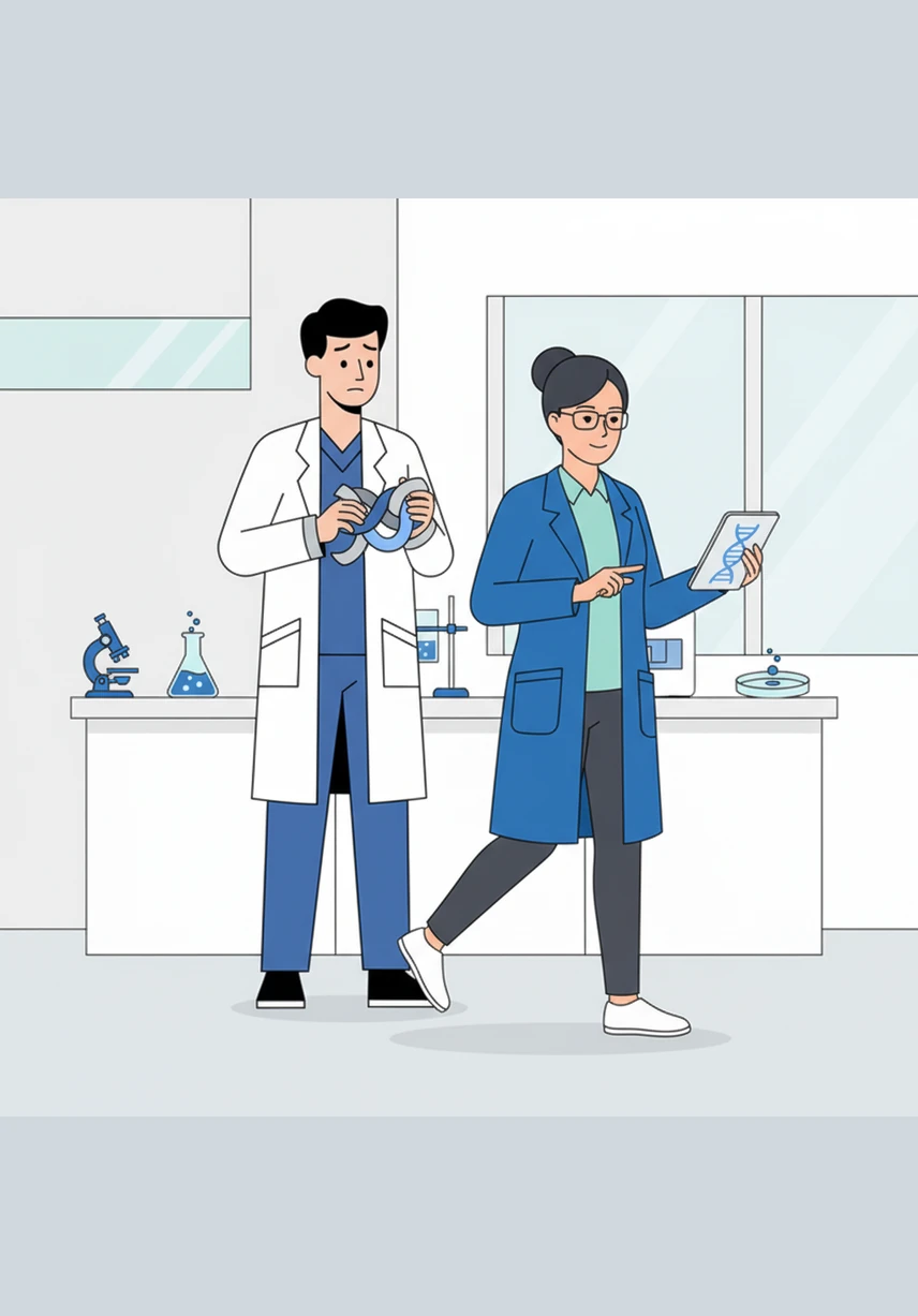 By following a specific, winding path in the graph, Aris discovers a brand new treatment pathway for a rare disease. A bright, golden light erupts from the center of the network, signifying a major breakthrough in biomedical discovery made possible by structured relationships.