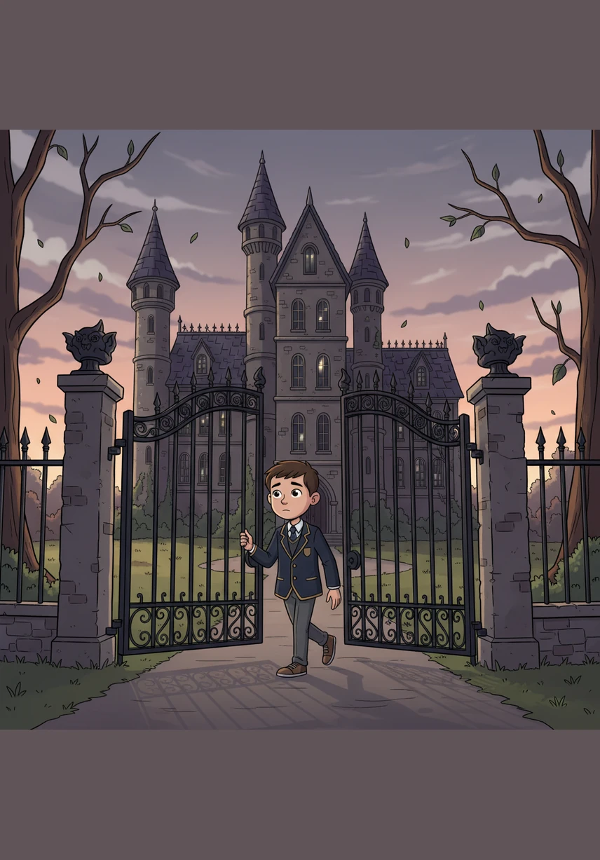 The heavy iron gates of the academy swing open, and Leo steps out into a world that doesn't have a syllabus or a ringing bell to mark the time. Behind him lies the comfort of certain answers; before him stretches a vast, misty landscape where the paths are not marked and the rules have changed.