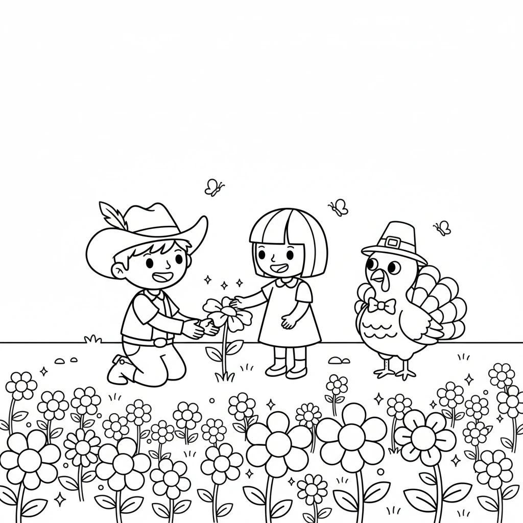 On the other side, they found a magnificent field filled with sparkling wildflowers! The air smelled sweet, and tiny butterflies danced above the colorful petals. It was a truly magical sight.