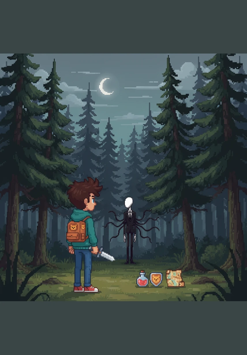 Leo and his three closest friends gather at the edge of the dense Blackwood Forest as the sun dips below the horizon. They clutch a crumpled piece of paper detailing a ritual to summon the legendary Tall Man, thinking it is nothing more than a thrilling game.