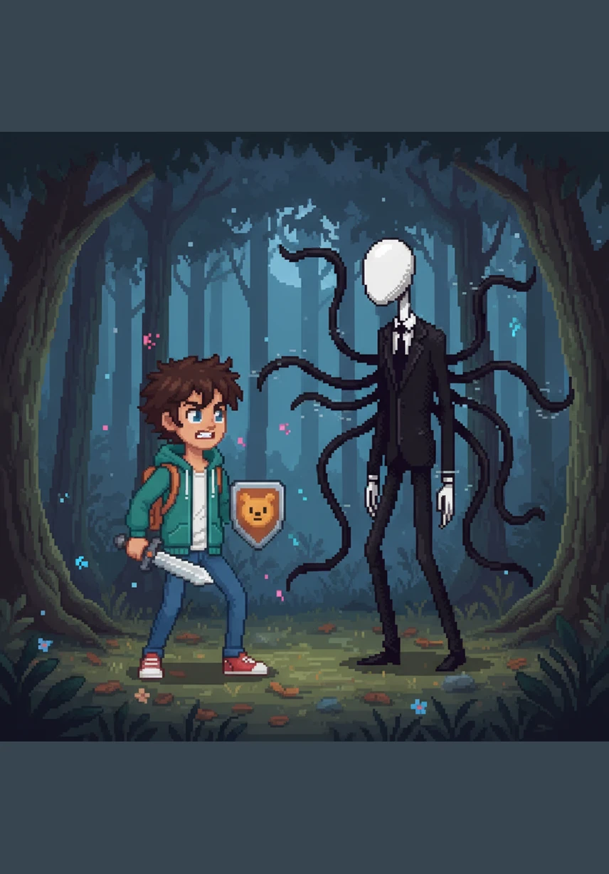 Under the pale light of a rising moon, the group carves strange symbols into the bark of an ancient oak tree. They recite the incantation with nervous giggles, unaware that the shadows around them are beginning to stretch and twist unnaturally.