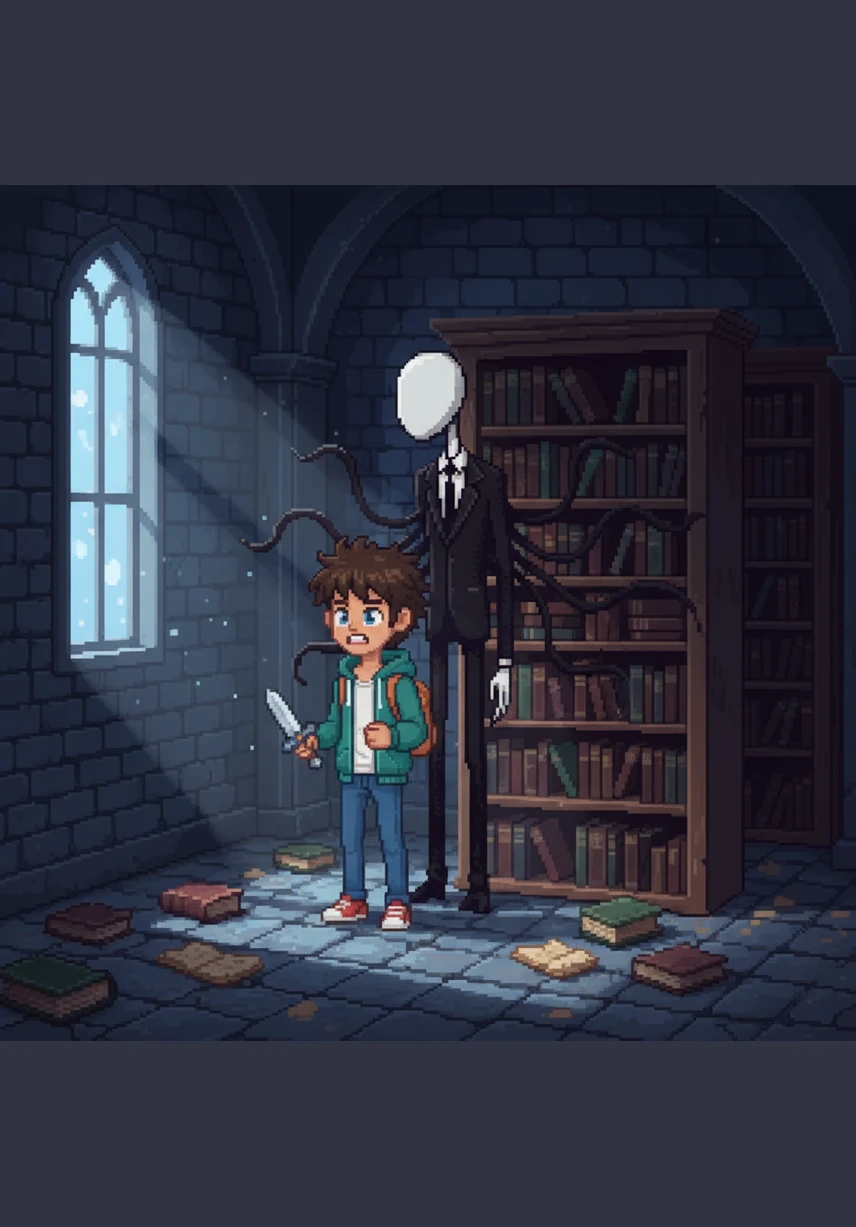 Days later, the laughter fades when Sam notices a tall, faceless figure standing perfectly still in the flickering static of his bedroom television. By morning, his room is empty, leaving behind only a single, frantic drawing of a man in a black suit.