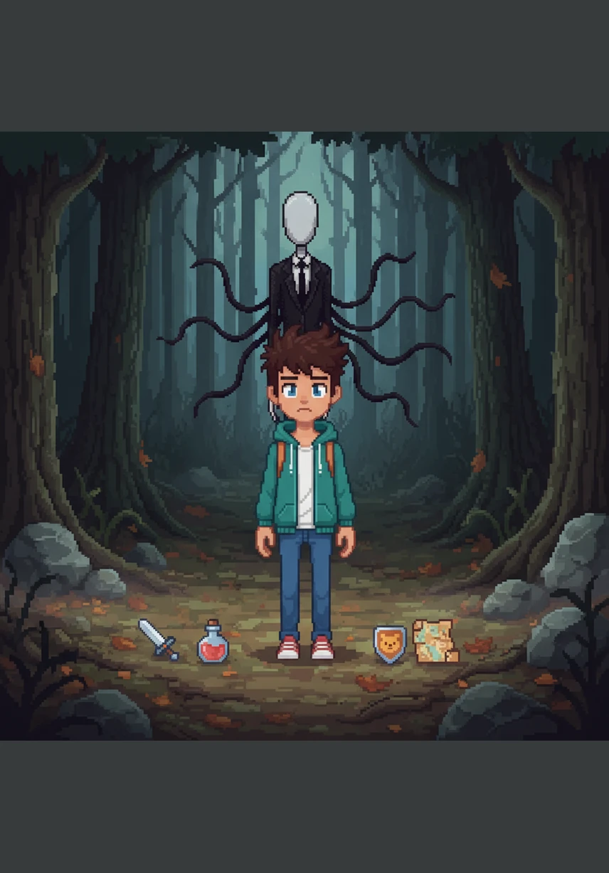 Leo and Jax find Chloe’s discarded phone in the middle of the sidewalk, its screen shattered and glowing with a distorted image. The realization hits them like a physical blow that the legend they invoked is real and it is coming for them all.