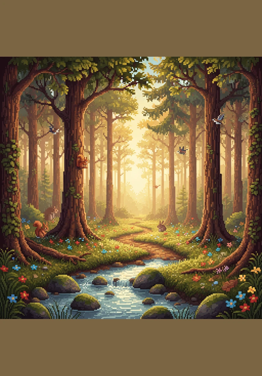 When the sun rises, the forest is peaceful once more, but the four teenagers are nowhere to be found. The wind rustles the pages of the discarded ritual book, revealing a new, hand-drawn illustration of four figures trapped forever within the dark, sprawling woods.