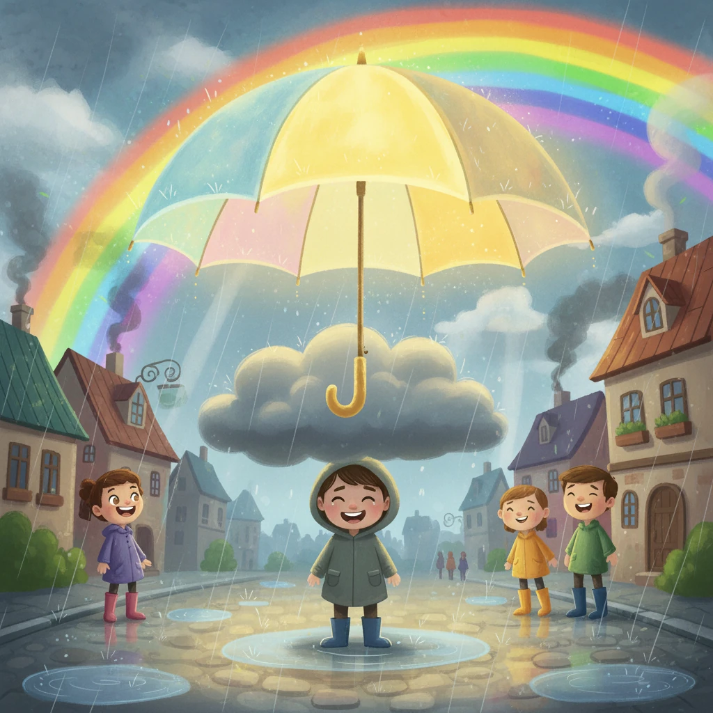 Juntos, eles encontraram um arco-íris brilhante no céu, símbolo da esperança e da beleza que existe em todas as emoções. Lia percebeu que a amizade e a compreensão poderiam colorir até os dias mais sombrios.