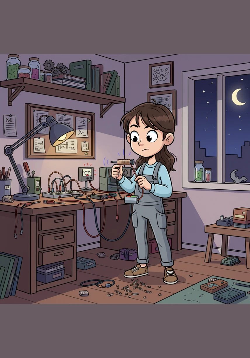 Lian is a bright girl who loves science experiments and the thrill of discovering how things work. Her room is filled with books, gears, and sketches of her many inventions.