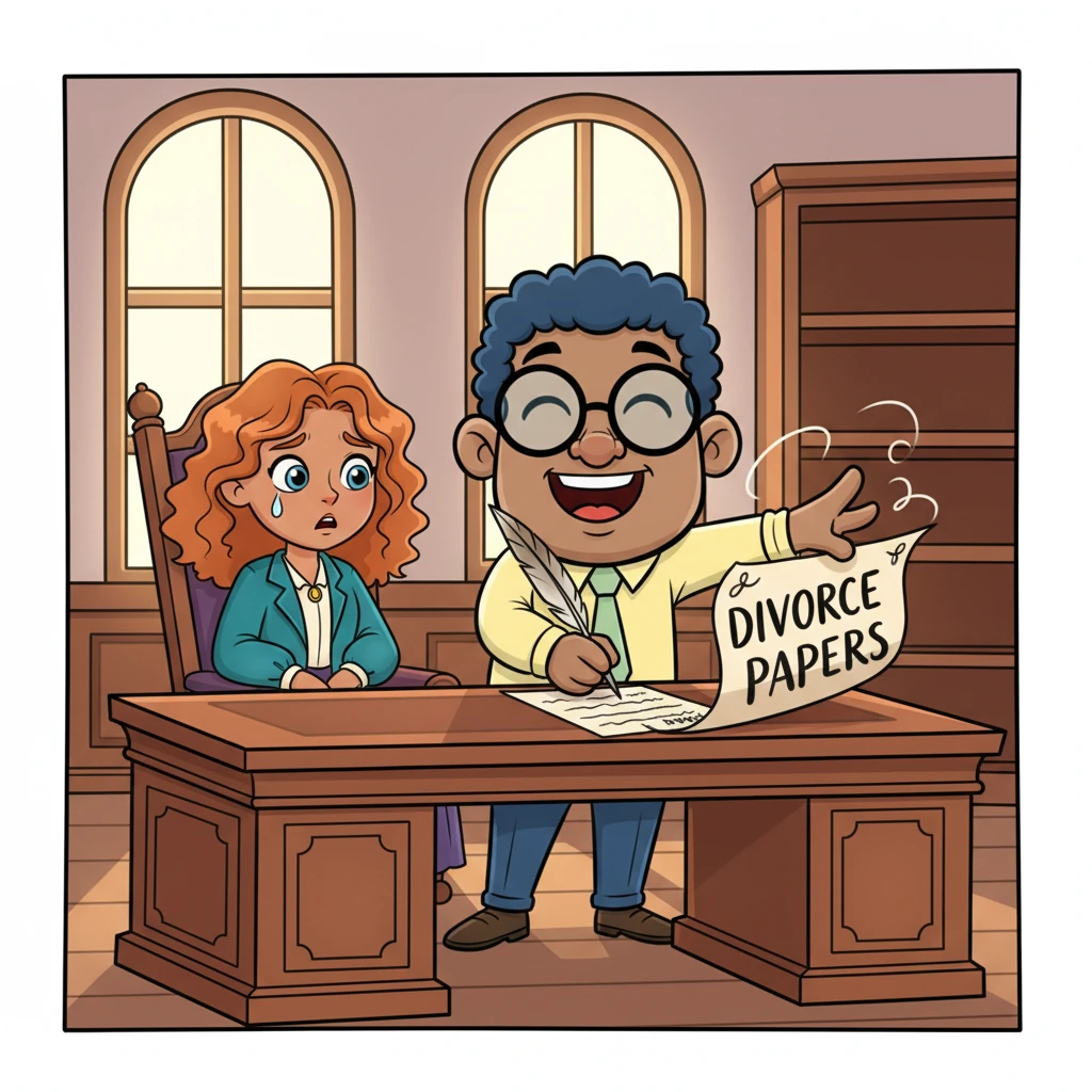 With a flourish that spoke of newfound freedom, Leo signed the divorce papers, the pen dancing across the page. Behind him, Seraphina remained slumped, looking utterly defeated and utterly shocked.