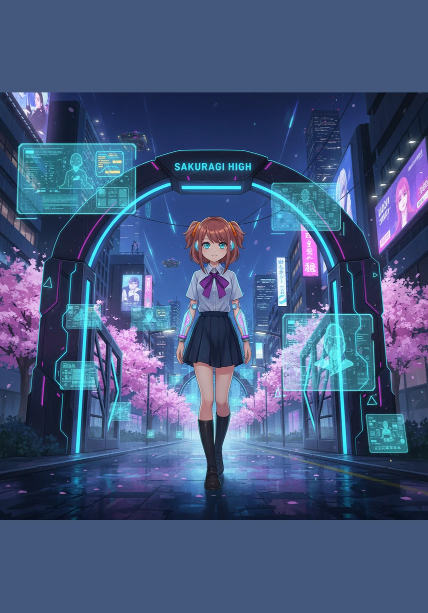 Haru Ichinose steps through the gates of Sakuragi High, adjusting his thick glasses and slouching to hide his model-like features. Despite his best efforts to look like a plain student, his sharp jawline and effortless grace draw every eye in the courtyard.