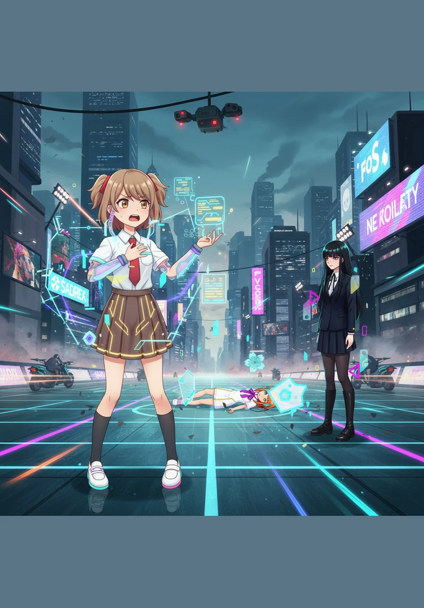 Haru accidentally kicks the ball with such immense power that it tears right through the goal net, leaving his classmates in shock. He desperately claims he thought the ball was a giant gold coin and his greedy poor person instincts simply took over.