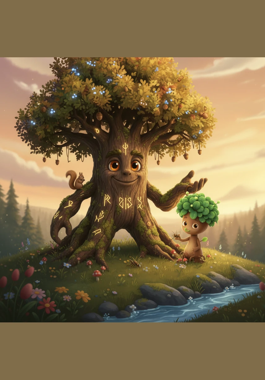 Seasons passed in a slow, beautiful cycle, and Sammy stopped measuring himself against the giants every day. He began to enjoy the feel of the cool dew and the song of the crickets hiding in the grass at his feet.