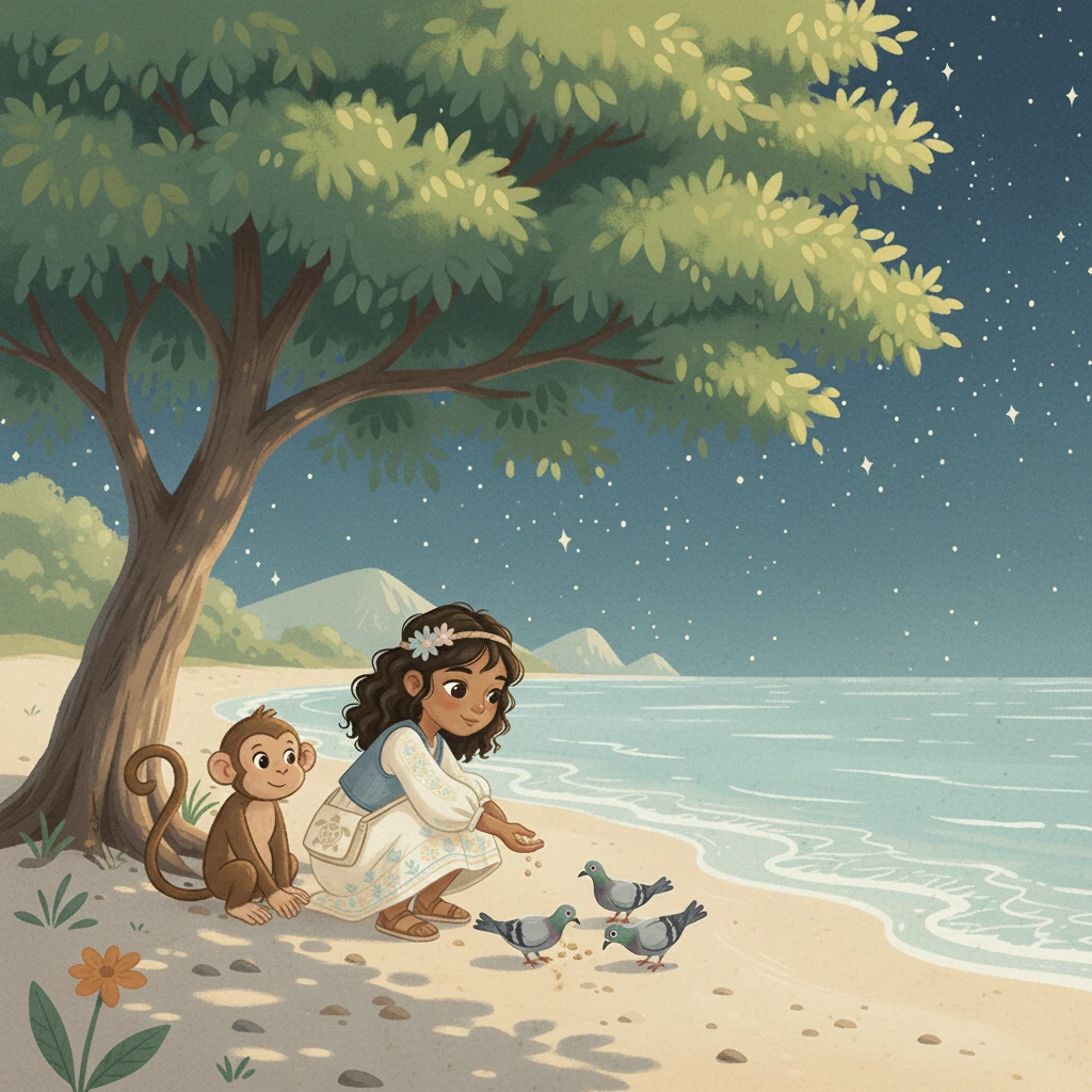 Esa noche, bajo el manto estrellado y el árbol de mangos, los tres amigos se sentaron juntos, contemplando el mar. "Si cuidamos nuestra pequeña isla", dijo María con una voz llena de esperanza, "quizá un día todos cuiden su pedacito de Tierra". El mar respondió con una ola suave, y el viejo árbol pareció susurrar un "Así será" en la brisa.