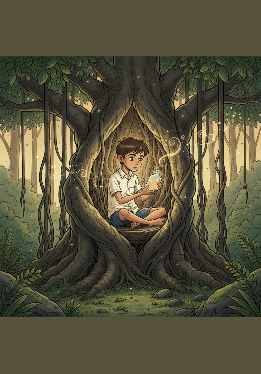 Twelve-year-old Sonu sits beneath the sprawling branches of an ancient neem tree, digging into the earth with a small stick. The villagers whisper about a hidden secret buried deep beneath its roots, and Sonu is determined to find it.