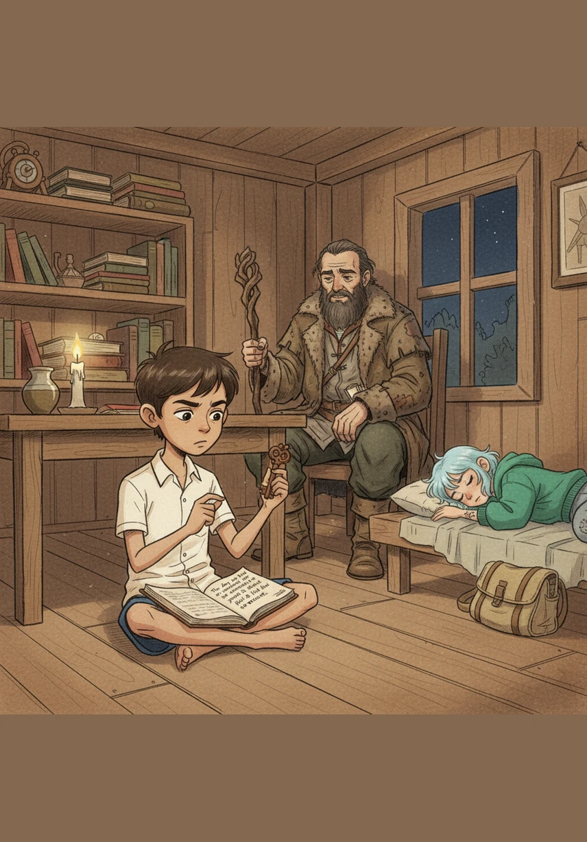 He reads a passage in the diary that says, "The day you find the courage to admit your mistakes is the day you will find the real treasure." Sonu looks at the wooden key, wondering what kind of lock it could possibly open.