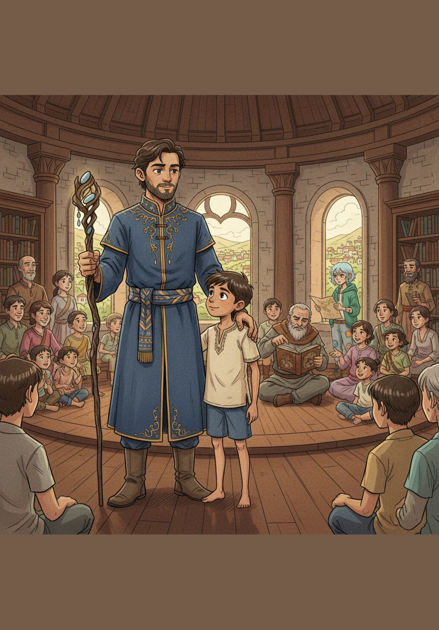 Sonu finally understands the wisdom of his grandfather and the secret of the neem tree. He grows up to be the most trusted and respected person in the village, always carrying the light of truth in his heart.
