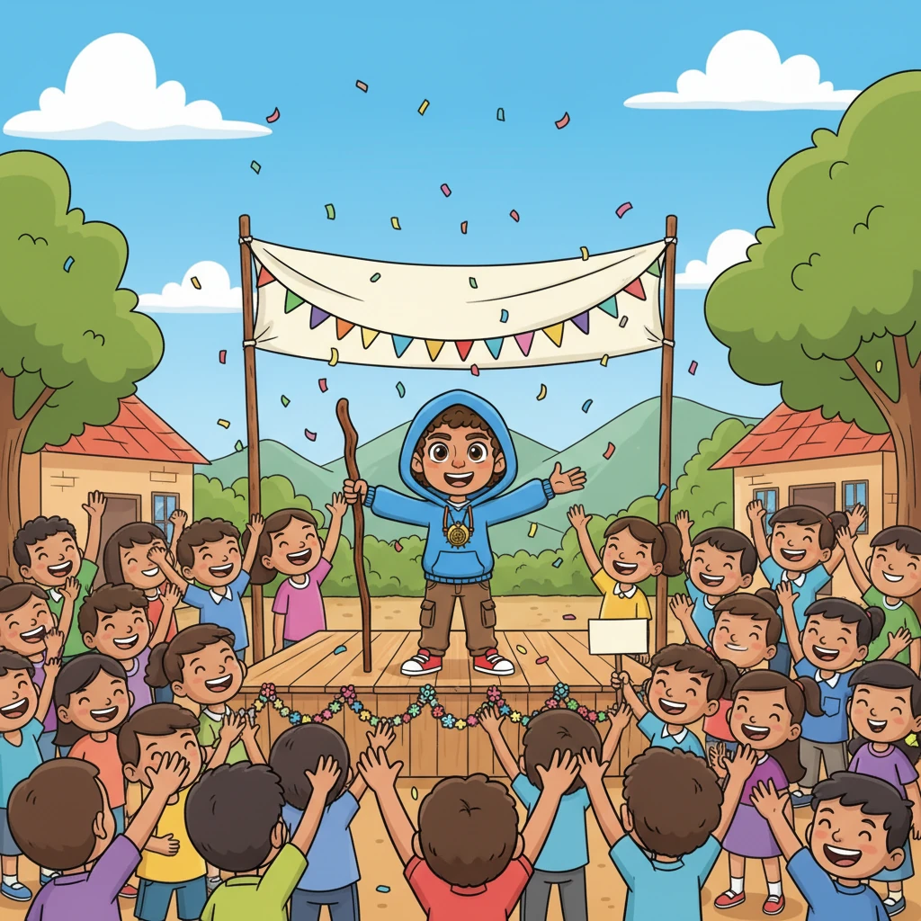 Back in his village, a special felicitation ceremony is held at the school. Standing on stage, Arjun addresses the children: "A real warrior isn't just someone strong. A real warrior is one who rises after defeat, fights through difficulties, and lives for their family and country." The entire ground erupts in thunderous applause, celebrating the true spirit of a hero.